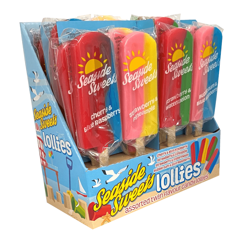 Seaside Sweets Twin Flavour Lolly 24 x 40g (case) - Out of Date